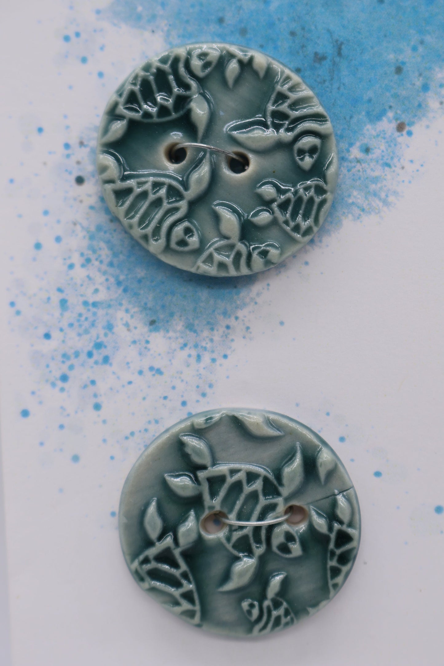Sea Turtle Buttons, 2- 1 1/4"