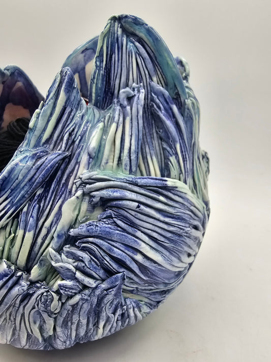 Sculptural large yarn bowl