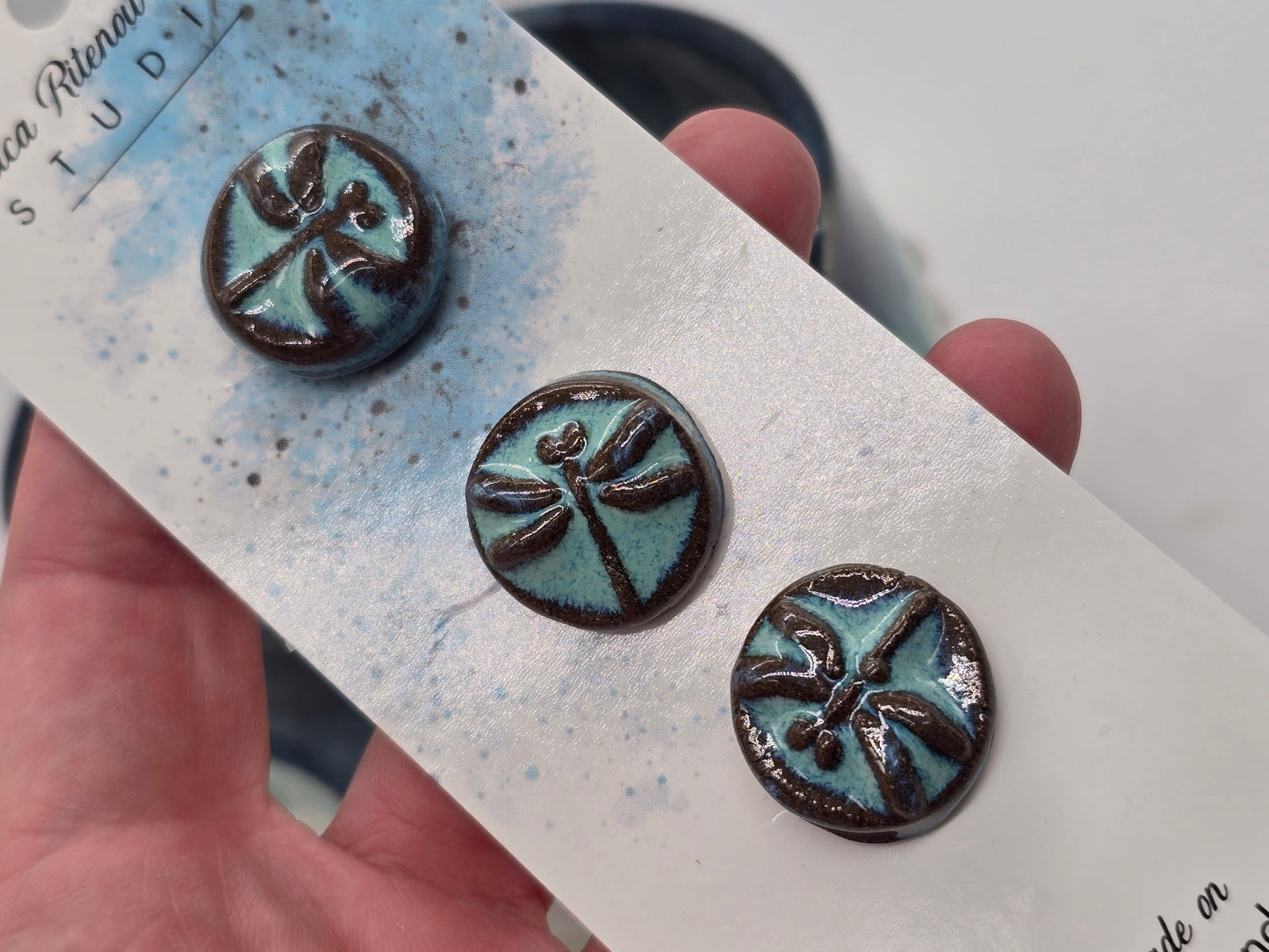 Dragonfly Yarn Bowl gift set